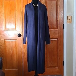 MAXSPORT CARDIGAN long sleeve, side pockets, closure free size LG, navy blue